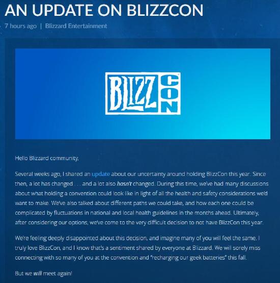 2020暴雪嘉年华取消，《暗黑4》《守望2》等最新消息或将线上公布
