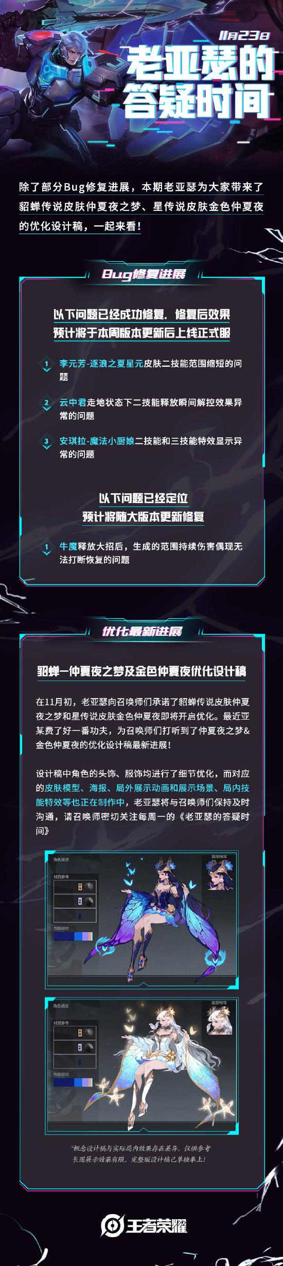 老亚瑟答疑｜魔法小厨娘bug修复，仲夏夜之梦优化设计稿抢先看！