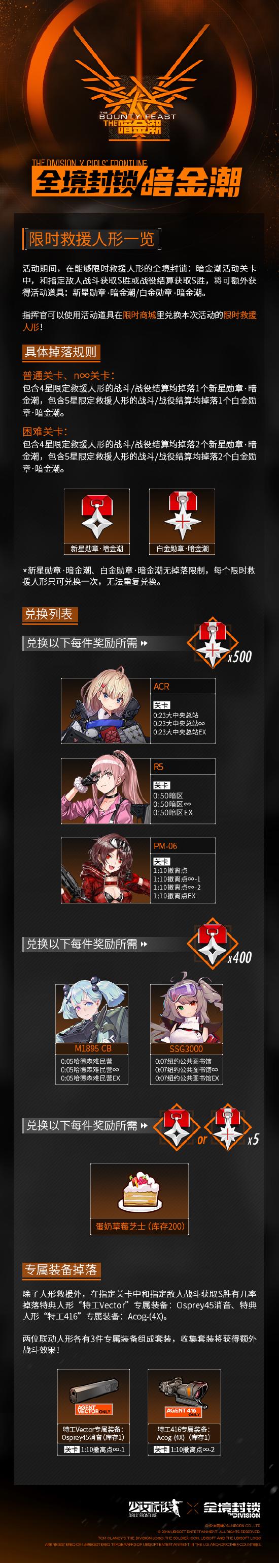 【全境封锁】联动活动全奖励一览