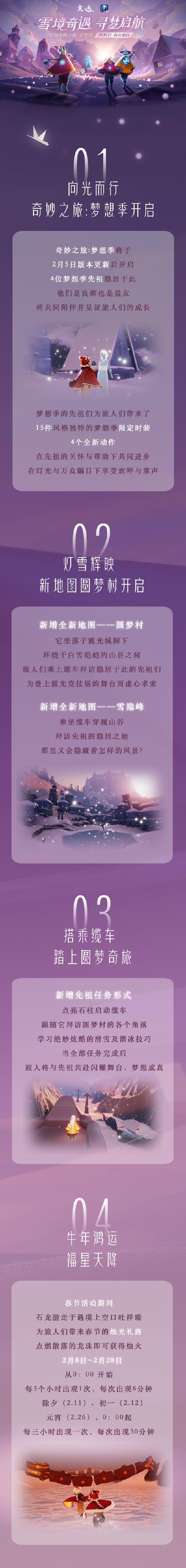光遇2月3号公告 | 全新奇妙之旅：新春与梦想的双重惊喜
