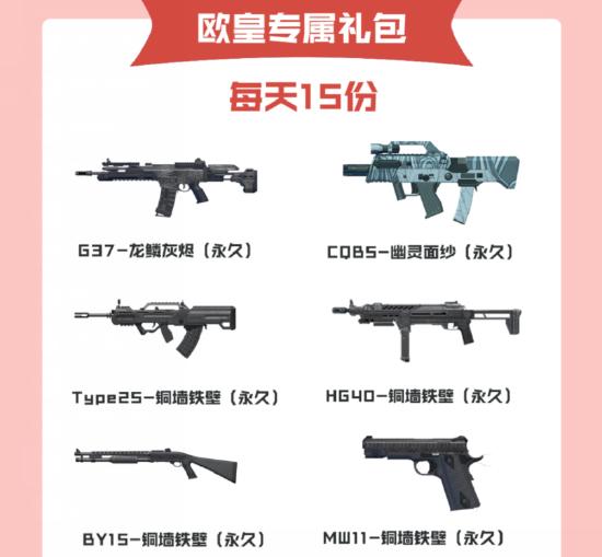 【新春福利】新春礼包放送， 牛年初一至初五永久武器每天送！