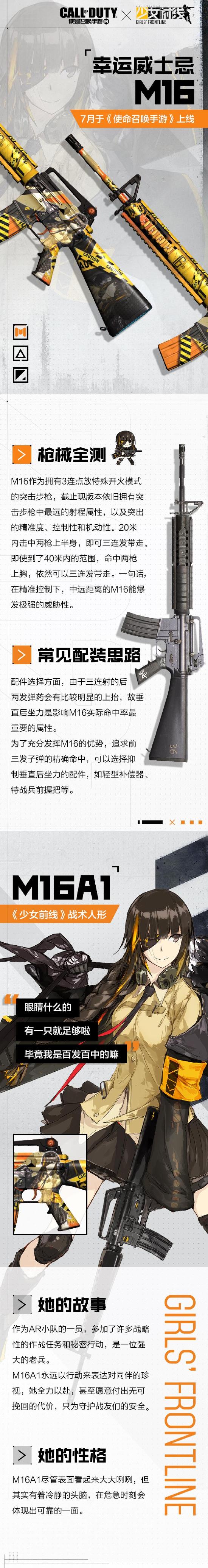 【使命情报站】少前联动枪械情报第三弹，M16、AGR、PP19正式加入