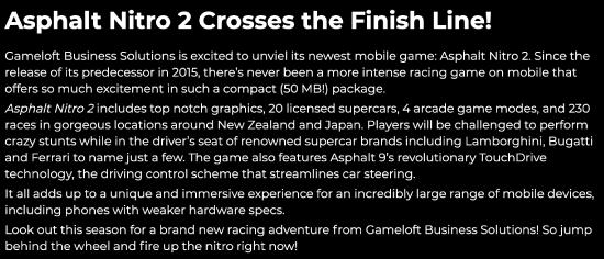 Gameloft低调测试《狂野飙车 极速版2》，多款竞速类新作围攻下的困局