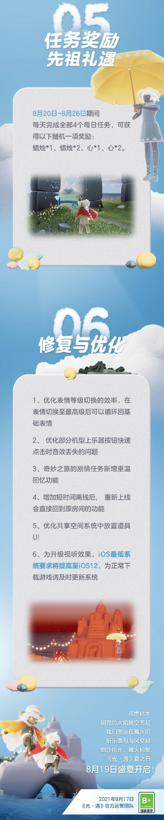 沙滩拾贝，海边嬉耍，《光·遇》夏之日将在8月19日正式开启！