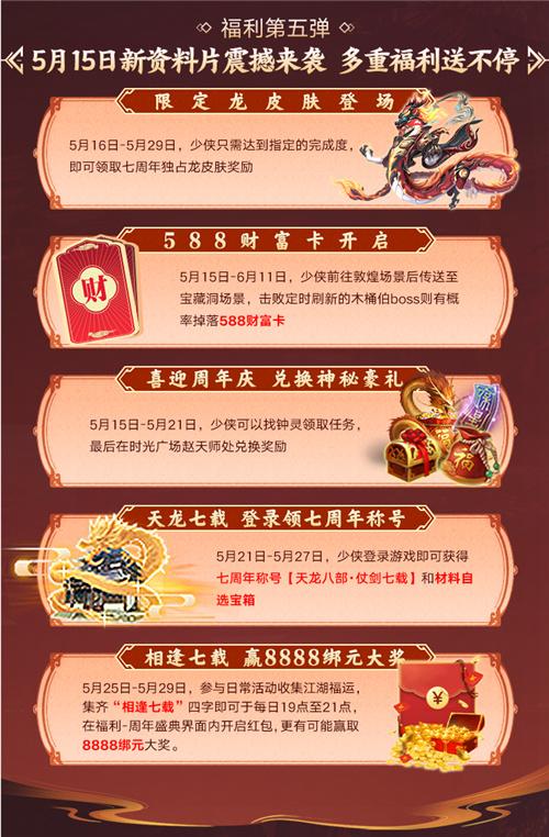 七载天龙，幸甚有你。5月