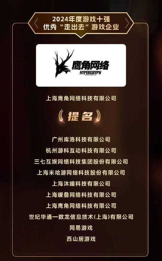 2024游戏十强年度榜正式揭晓
